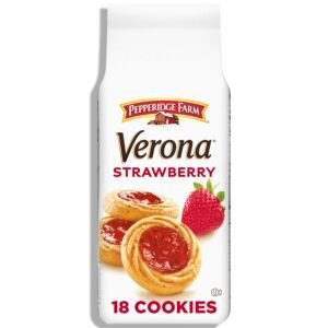 Pepperidge Farm Verona Strawberry Thumbprint Cookies, 6.75 OZ Bag, 18 Cookies