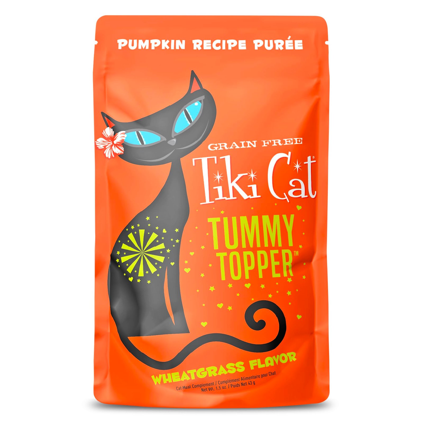 Tiki Cat Tummy Topper Pumpkin Recipe Puree Formulated to Support Healthy Digestion Mousse Cat Food Topper - 1.5 oz | Pack of 12