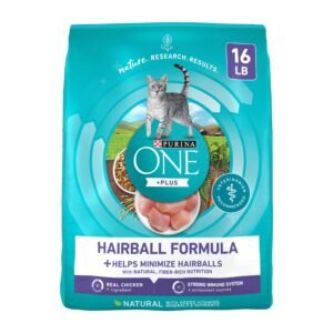 Purina ONE Natural Cat Food for Hairball Control +PLUS Hairball Formula - 16 lb