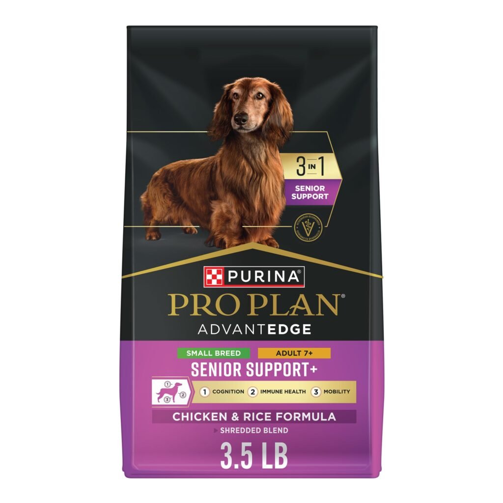 Purina Pro Plan AdvantEDGE Senior Support Plus Small Breed Shredded Blend Chicken and Rice Formula Dry Dog Food - 3.5 lb