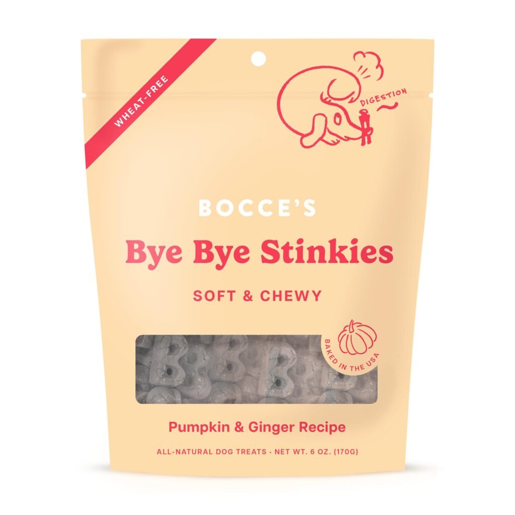 Bocce's Bakery Digestive Support Dog Treats Wheat-Free Pumpkin Ginger - 6 oz