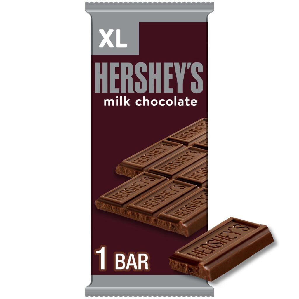 HERSHEY'S Milk Chocolate XL, Candy Bar, 16 Pieces, 4.4 oz