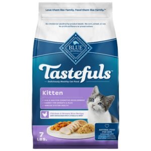 Blue Buffalo Tastefuls Kitten Food With DHA Dry Cat Food Made in the USA with Natural Ingredients