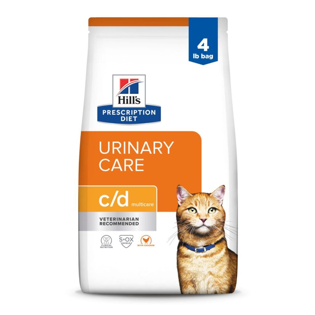 Hill's Prescription Diet c/d Multicare Urinary Care Dry Cat Food, Chicken - 4 lb