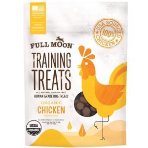 Full Moon USDA Organic Chicken Training Treats Healthy All Natural Dog Treats Human Grade 175 Treats () - 6 Ounce | Pack of 1
