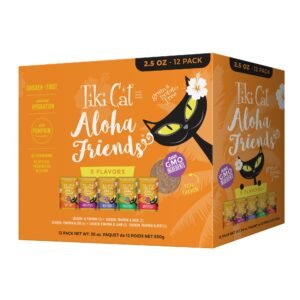 Tiki Cat Aloha Friends Variety Pack Meaty Flavors Mixed with Pumpkin Wet High-Protein & High-Moisture Cat Food - 2.5 oz | Pack of 12