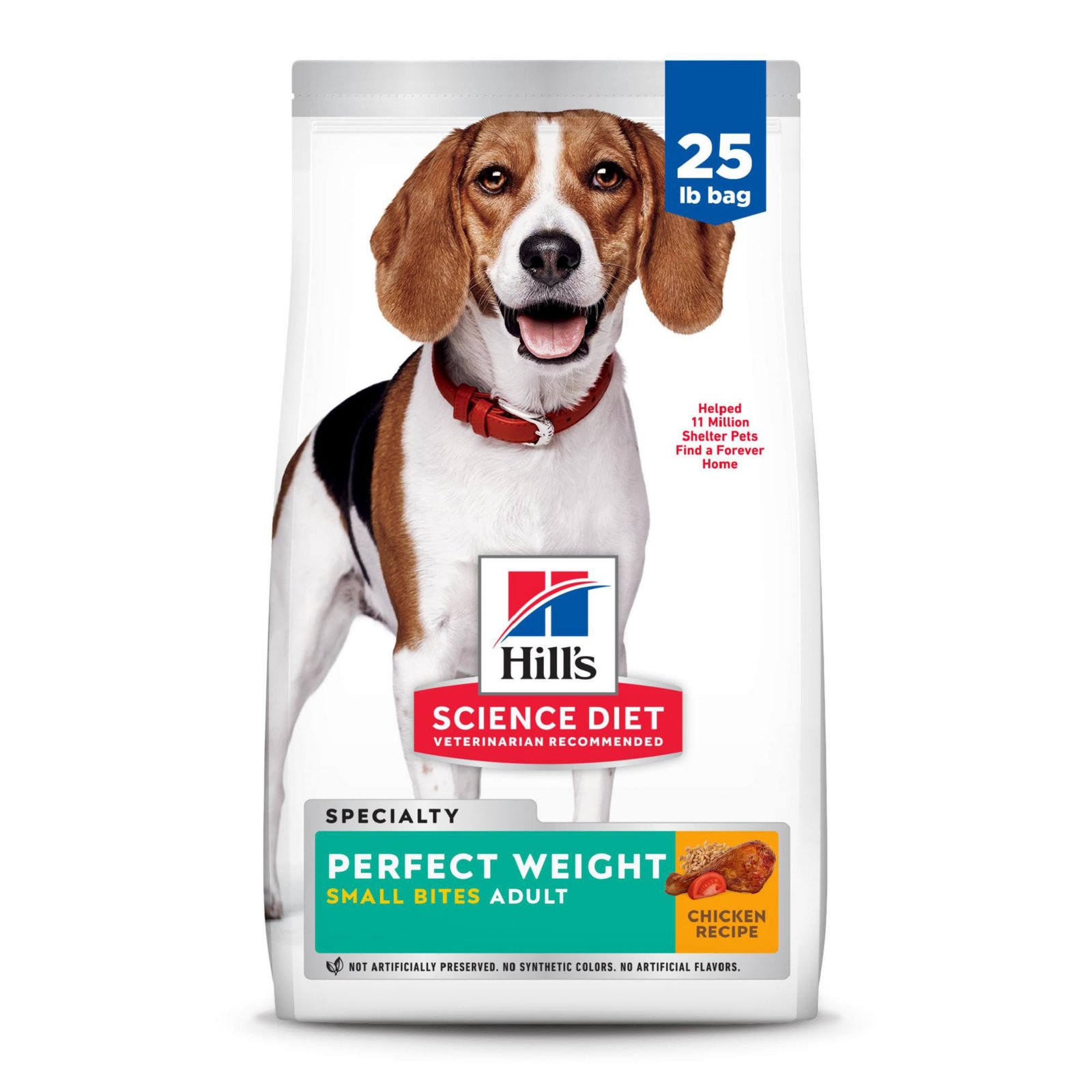 Hill's Science Diet Adult Perfect Weight Small Bites Dry Dog Food, Chicken - 25 lb