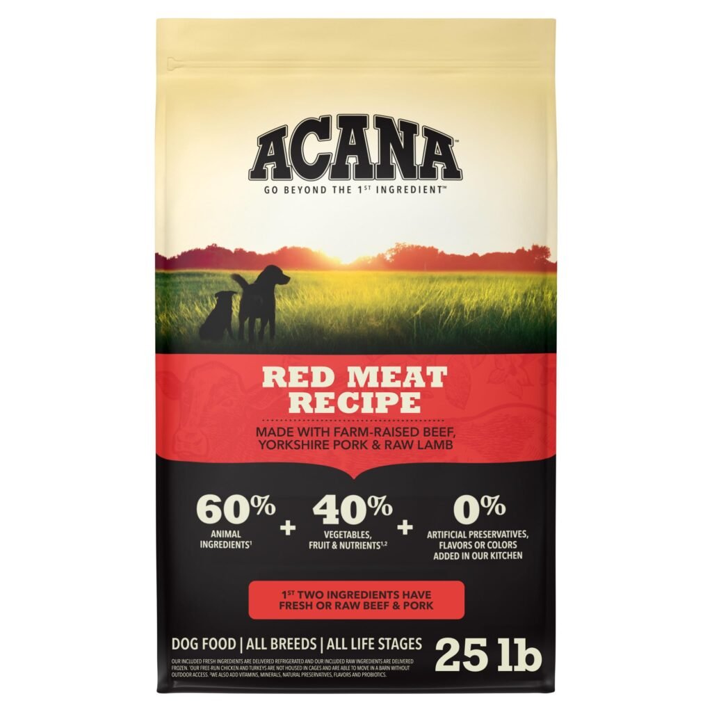 ACANA Grain Free Dry Dog Food Red Meat Recipe - 25lb