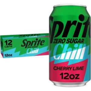 Sprite® Chill Zero Sugar Cherry Lime Natural Flavor Soda Soft Drink Cans, 12 fl oz, 12 Pack