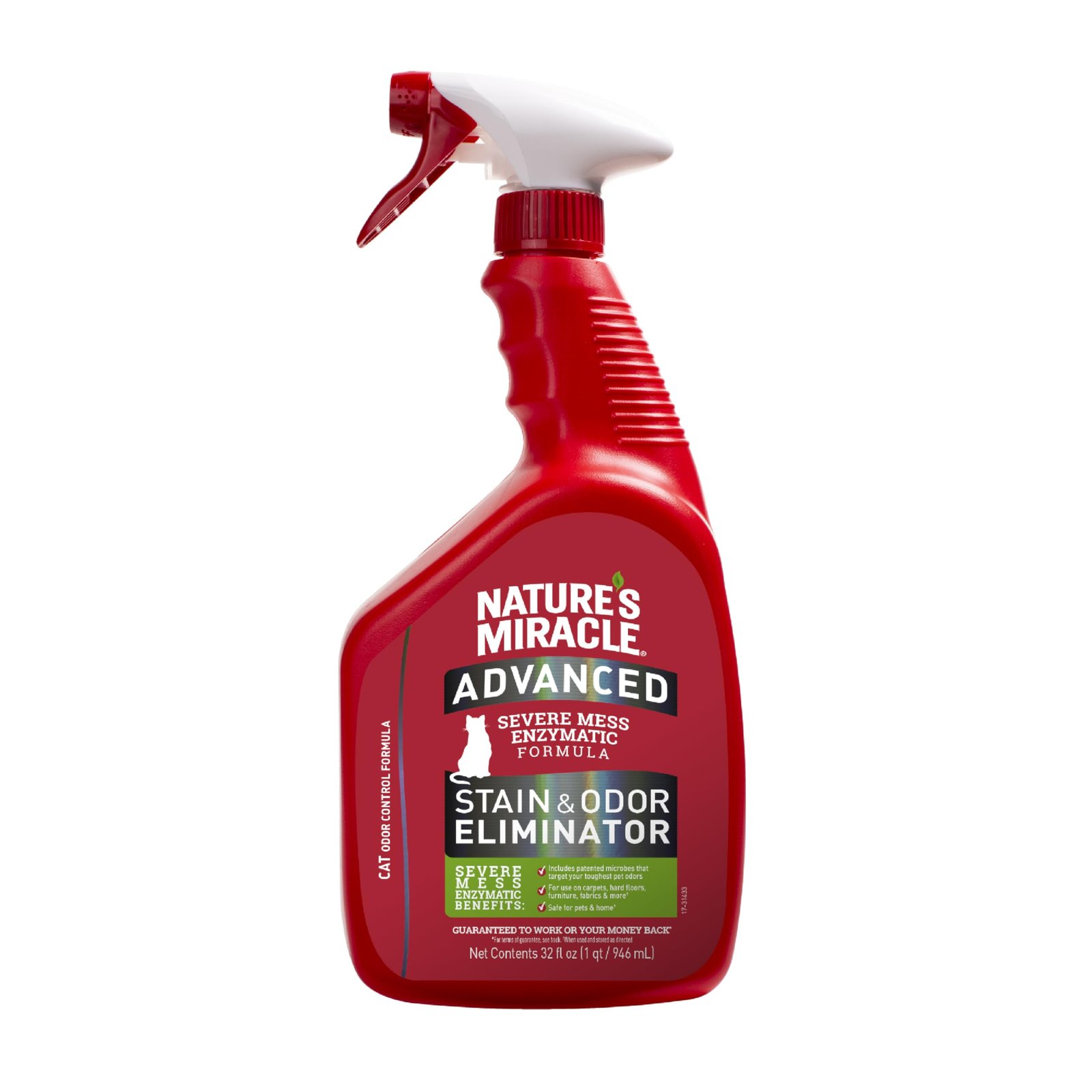 Nature's Miracle Advanced Cat Stain and Odor Eliminator Spray, 32 oz