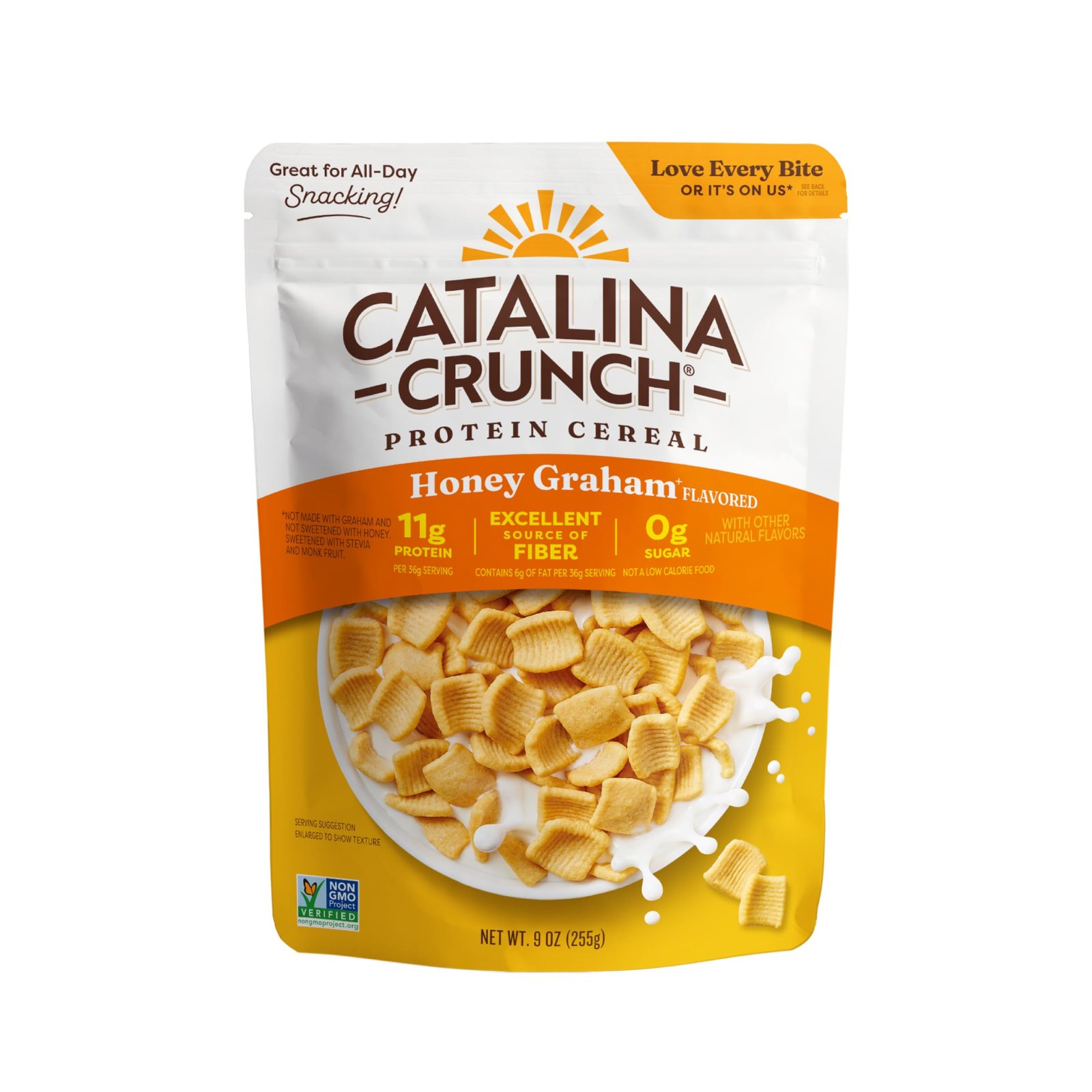 Catalina Crunch Protein Cereal - Sugar Free Breakfast Cereal with 11g of Protein - Gluten Free - Honey Graham - 9 oz