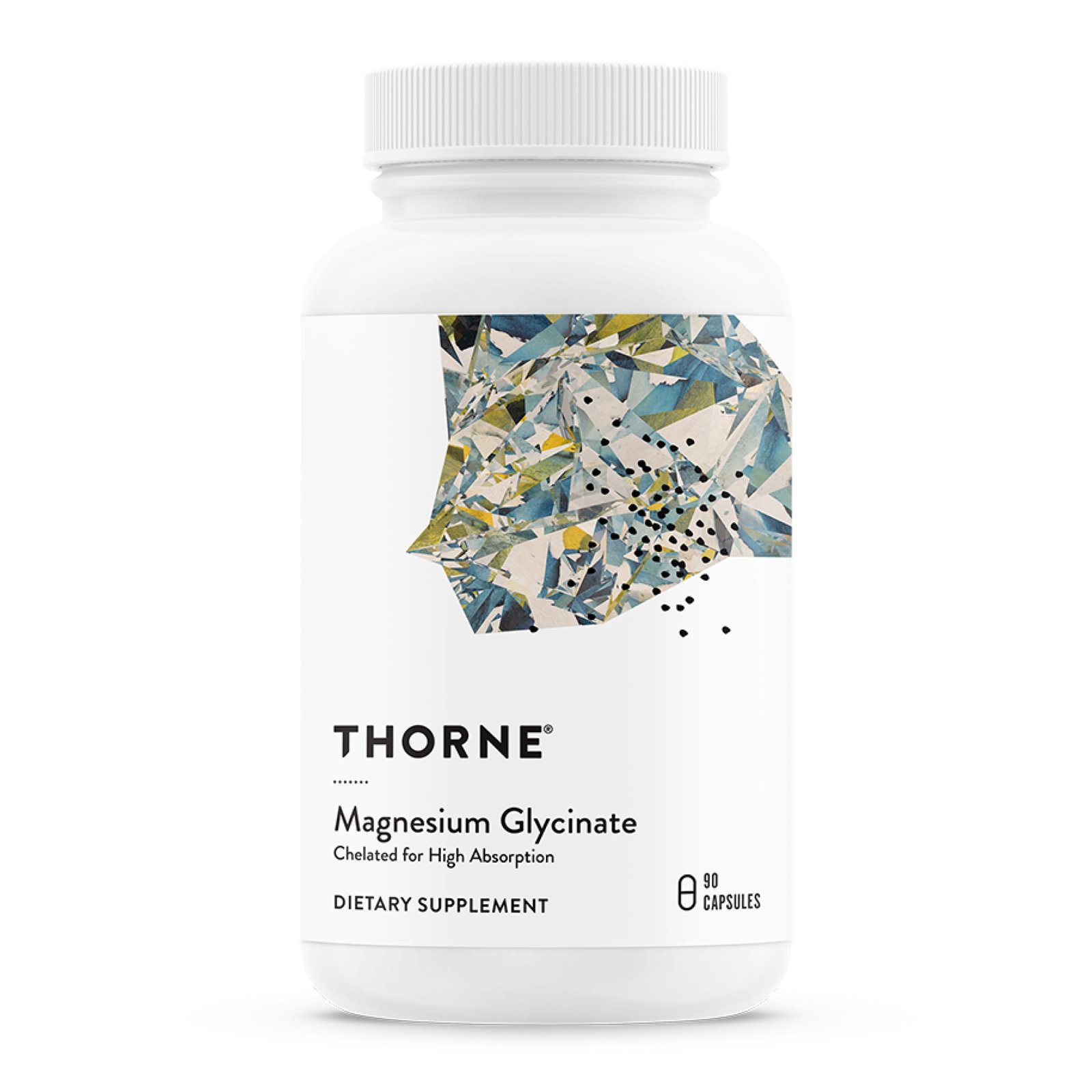 THORNE - Magnesium Glycinate - Supports Restful Sleep, Muscle Relaxation, Heart Health & Metabolism* - Chelated Magnesium Capsules - Third-Party Certified - Gluten, Dairy & Soy-Free - 90 Servings