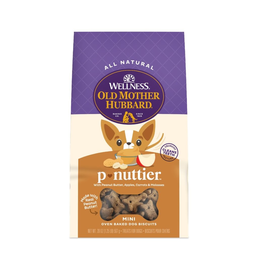 Wellness P-Nuttier Dog Biscuits Natural Training Treats Peanut Butter Flavor Mini Size - 20 Ounce