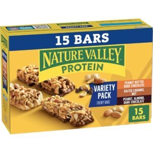 Nature Valley Protein Bars Variety Pack, Peanut Butter Dark Chocolate, 15 Ct, 21.3 oz Box