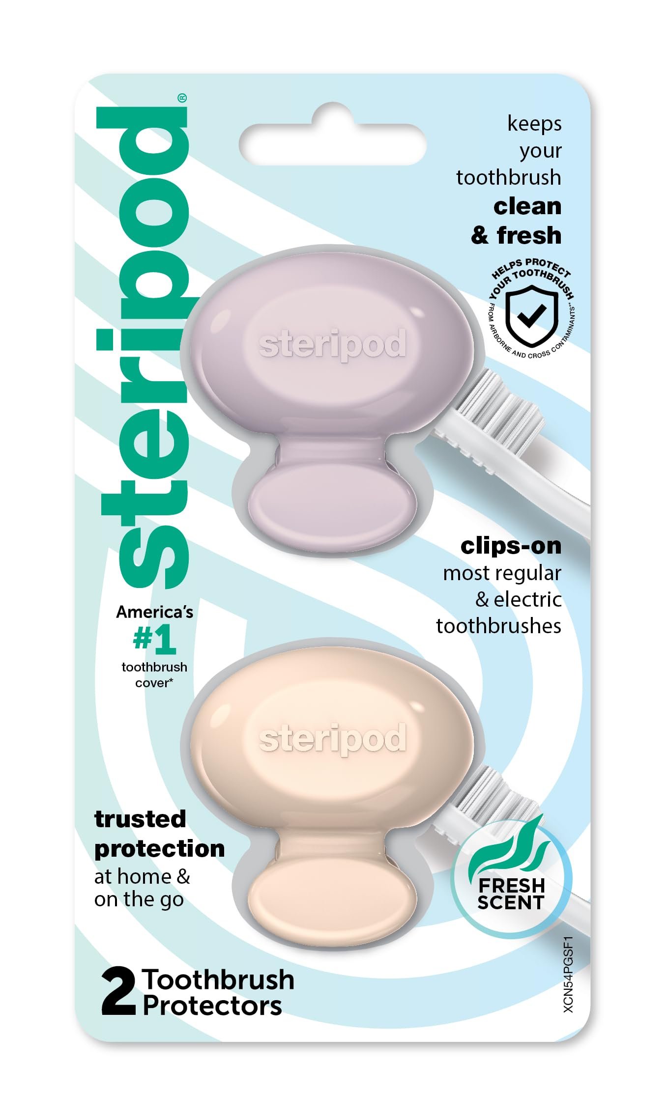 Steripod Clip Toothbrush Protector Count