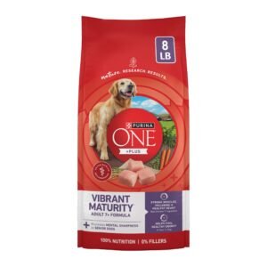 Purina ONE High Protein Dry Senior Dog Food Plus Vibrant Maturity Adult 7 Plus Formula - 8 lb