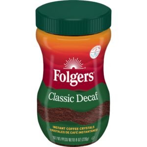Folgers Classic Decaf Instant Coffee, 8 oz