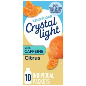Crystal Light Sugar-Free Energy Citrus On-The-Go Powdered Drink Mix 10 Ct, Pack of 1