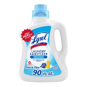 Lysol Laundry Sanitizer Additive, Free & Clear, Unscented, 90 fl oz