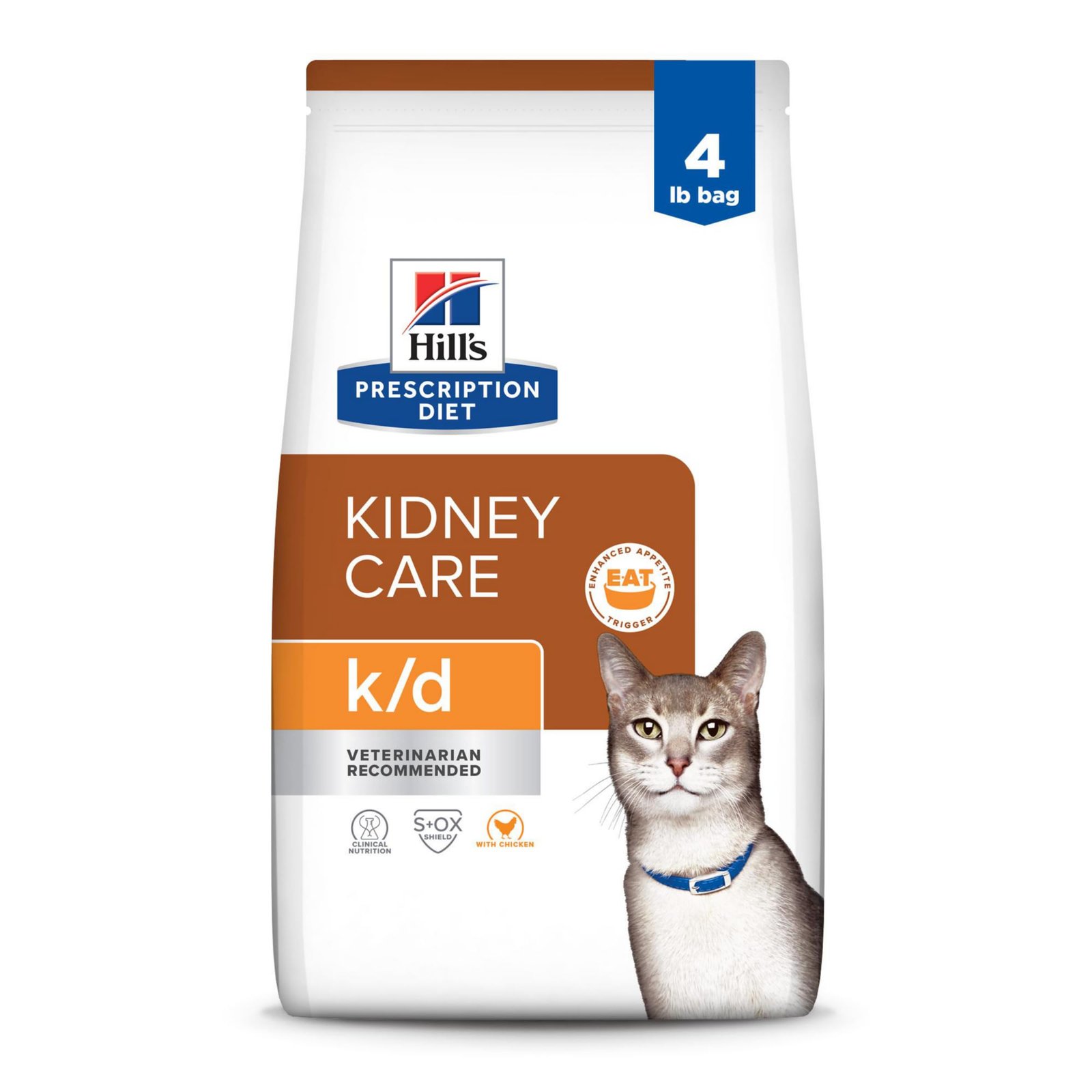 Hill's Prescription Diet k d Kidney Care Dry Cat Food Chicken - 4 lb