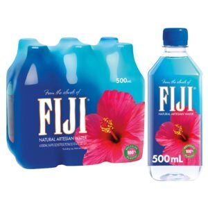 Natural Artesian Bottled Water 500 mL / 16.9 Fl oz, Pack of 6 - 100% Recycled Plastic