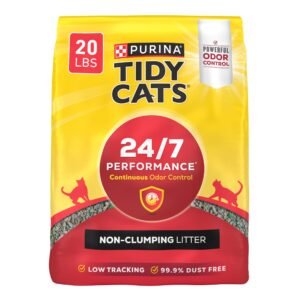 Purina Tidy Cats Non Clumping Cat Litter 24 7 Performance Multi Cat Litter Odor Control Formula - 20 lb