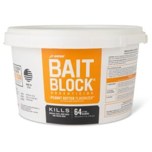 JT Eaton Bait Block Peanut Butter Flavor Rodenticide – 4 lb. Pail