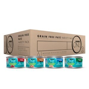 Purina ONE High Protein Grain Free Pate Wet Cat Food Variety Pack Grain Free Formula - Cans - 3 oz | Pack of 24