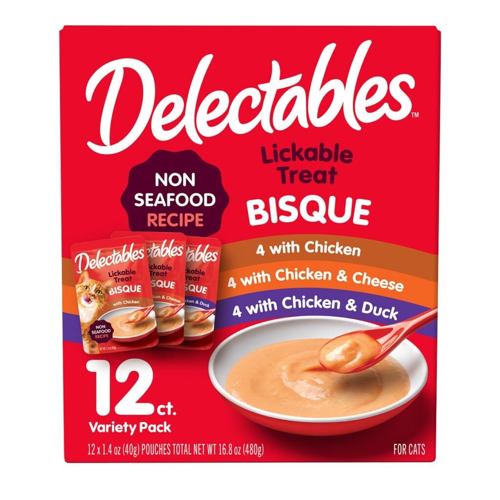 Delectables Bisque Non-Seafood Lickable Wet Cat Treats Variety Pack - Pack of 1