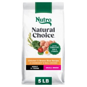 Nutro Natural Choice Small Breed Dry Dog Food Adult Dry Dog Food Chicken and Brown Rice - 5 lbs