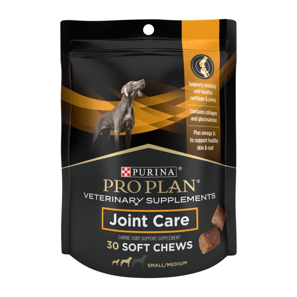 Purina Pro Plan Veterinary Small Breed Dog Joint Care Supplement with Glucosamine Chondroitin and Collagen to support Hip - Pack of 30