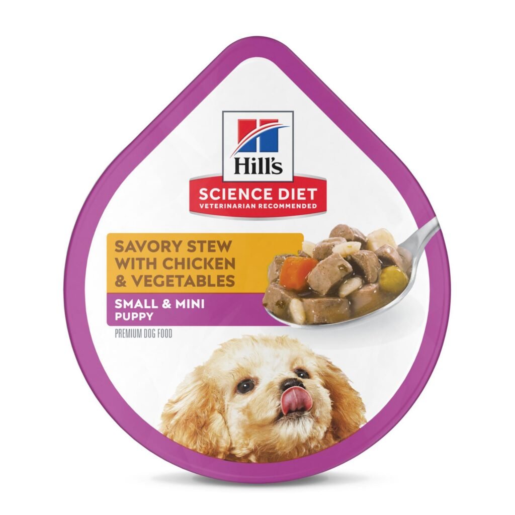 Hill's Science Diet Puppy Small & Mini Wet Dog Food, Chicken & Vegetables, Trays - 3.5 oz | Pack of 12