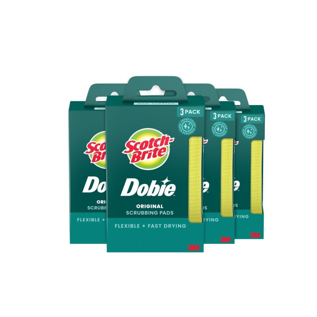 Scotch-Brite Dobie Non-Scratch All-Purpose Scrub Pads, 6 Packs