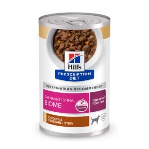 Hill's Prescription Diet Gastrointestinal Biome Digestive Fiber Care Wet Dog Food Chicken & Vegetable Stew Cans - 12.5 oz | Pack of 12