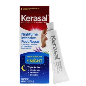 Kerasal Intensive Foot Repair, Skin Healing Ointment for Cracked Heels and Dry Feet, 1 Oz