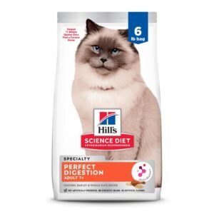 Hill's Science Diet Adult 7+ Perfect Digestion Dry Cat Food Chicken Barley & Whole Oats - 6 lb