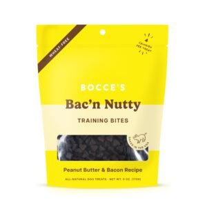Bocce's Bakery Bac'N Nutty Training Treats Wheat-Free Dog Treats Made with Real Ingredients Baked in The USA - 6 oz