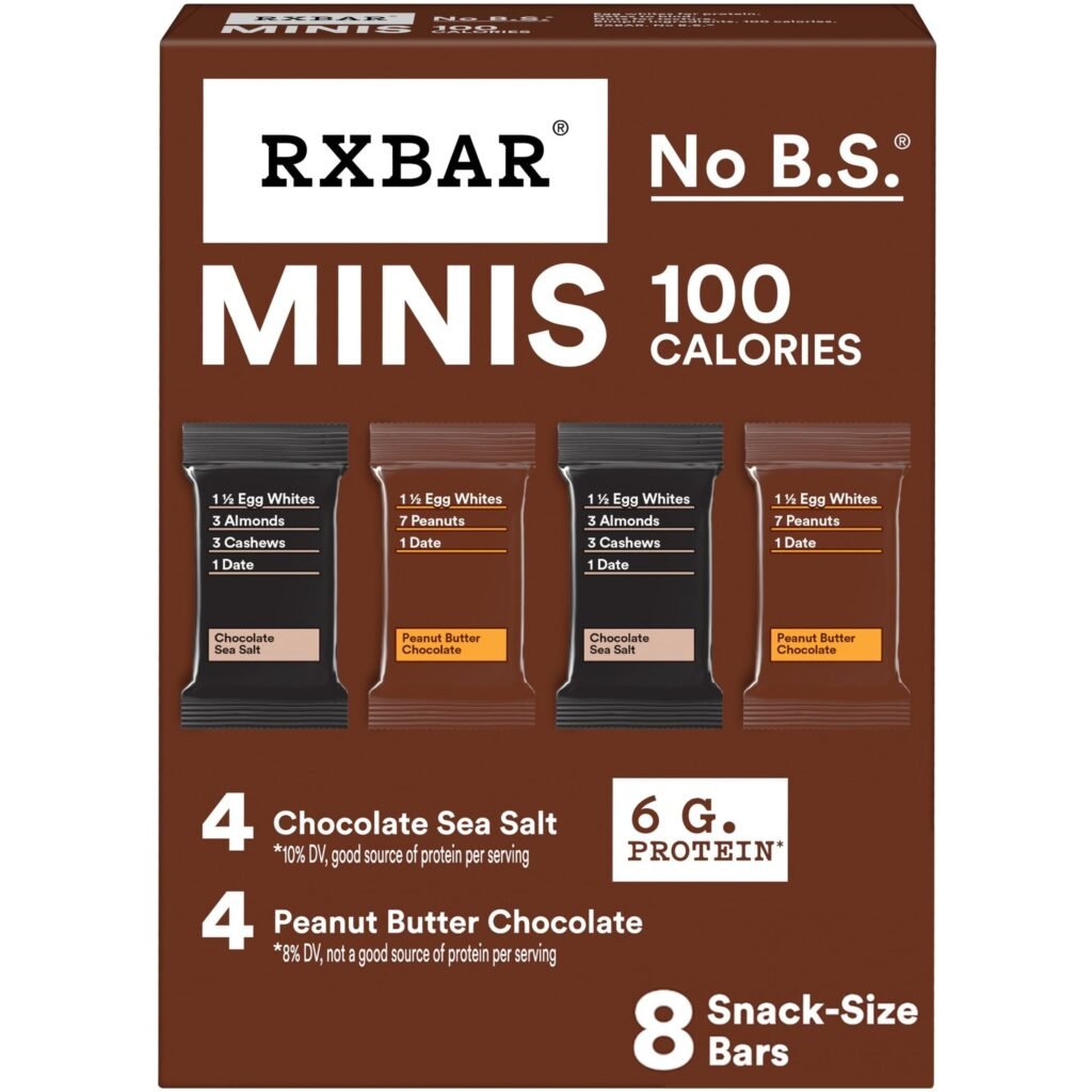 RXBAR Minis Protein Bars, Snack Bars, Variety Pack, 7.3oz Box, 8 Ct