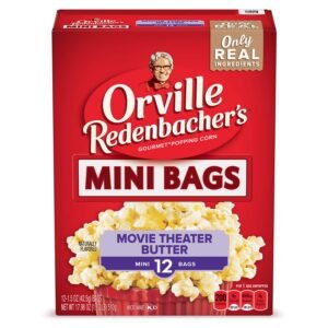 Orville Redenbacher’s Microwave Popcorn Mini Bags, Movie Theater Butter Flavor, 1.5 oz, 12-Ct