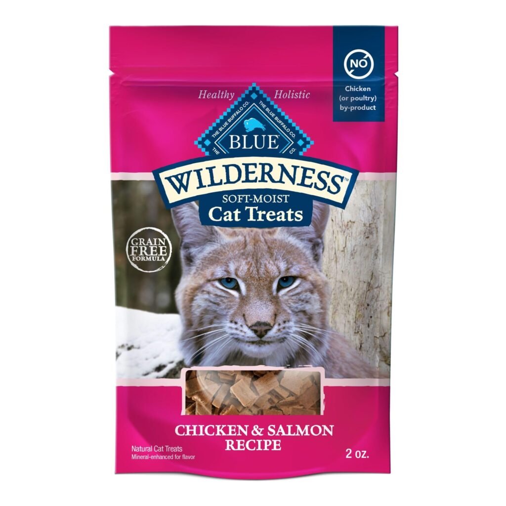Blue Buffalo Wilderness Grain Free Soft-Moist Chicken & Salmon Cat Treats 2-oz. Bag