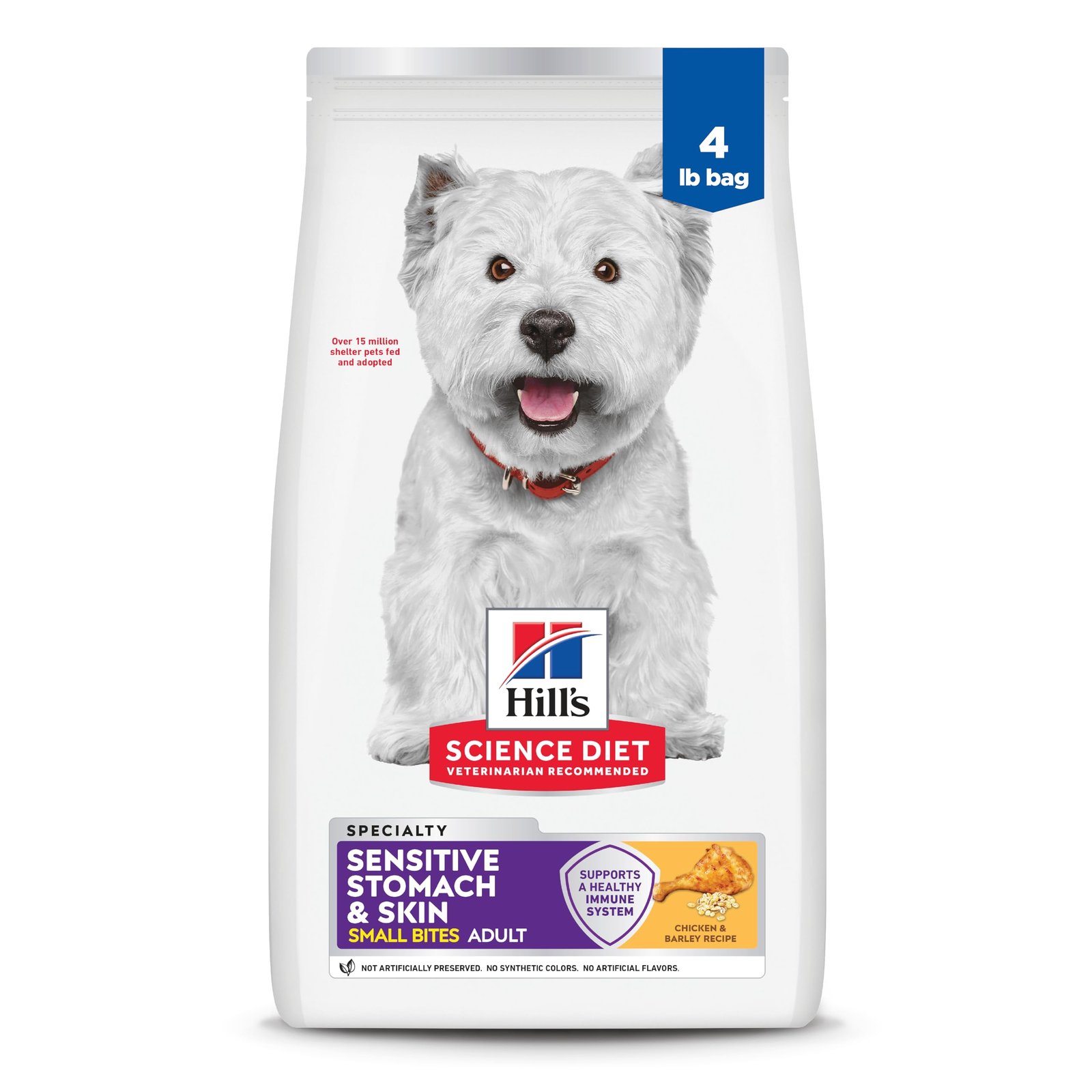Hill's Science Diet Adult Sensitive Stomach & Skin Small Bites Dry Dog Food Chicken - 4 lb
