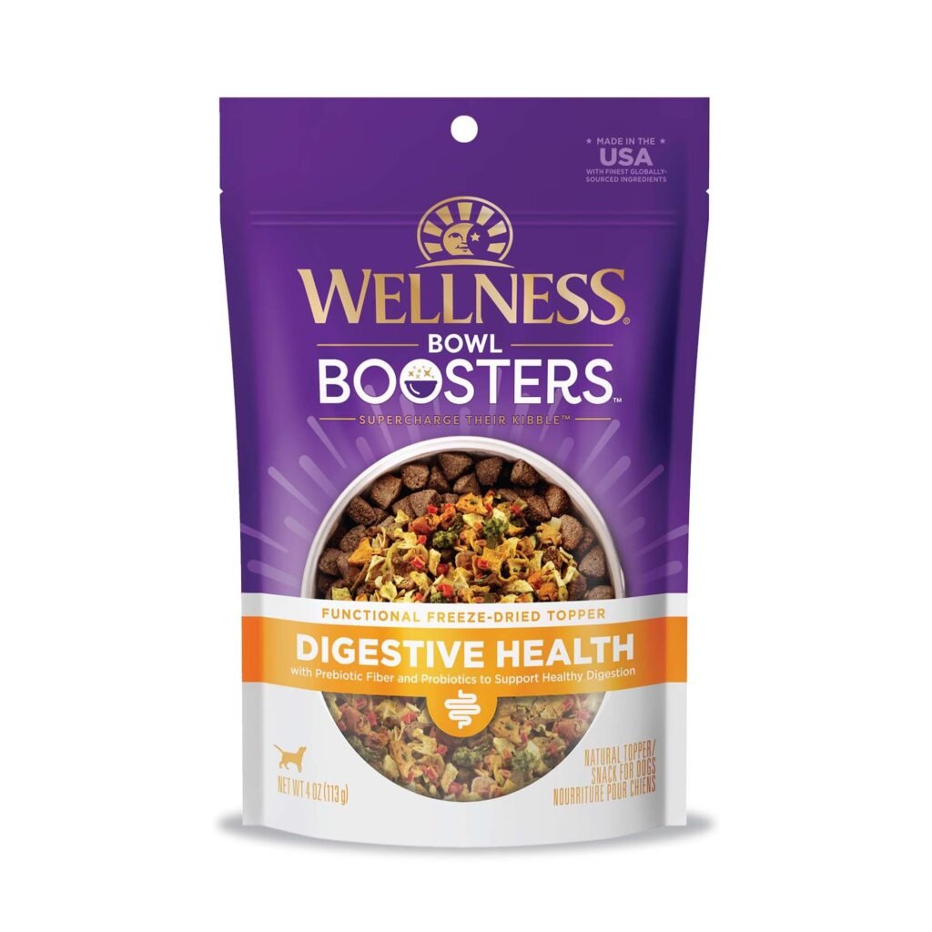 Wellness Bowl Boosters Digestive Health Dog Food Topper with Freeze Dried Pieces for Small - 4 oz