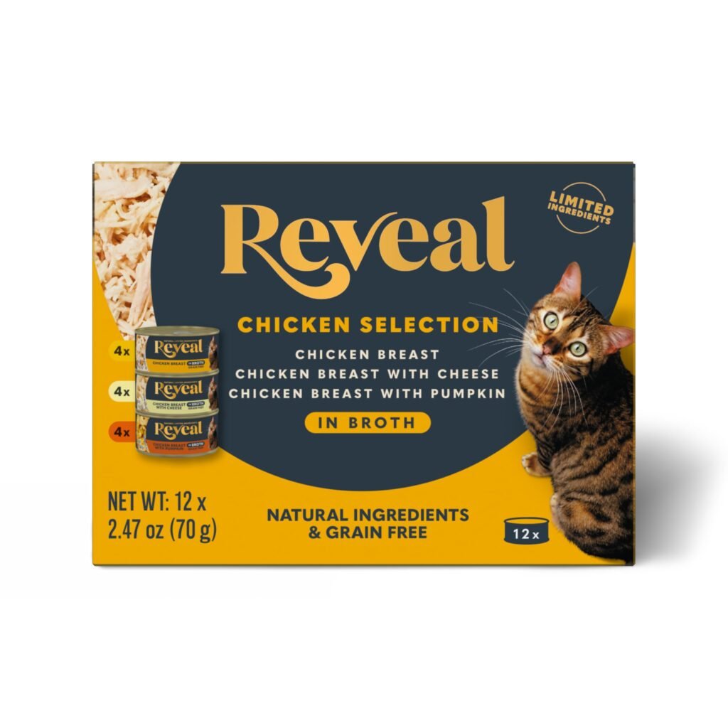 Reveal Natural Wet Canned Cat Food, 3-Flavor Variety Pack, Limited Ingredient - 2.47 oz
