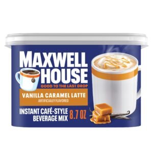 Maxwell House Instant Cafe-Style Beverage Mix, Easy to Prepare, 1 Canister, 8.7 oz