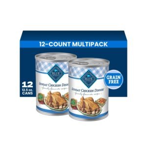 Blue Buffalo Family Favorite Recipes Sunday Chicken Dinner in Gravy Natural Wet Dog Food for Adult Dogs - Pack of 12