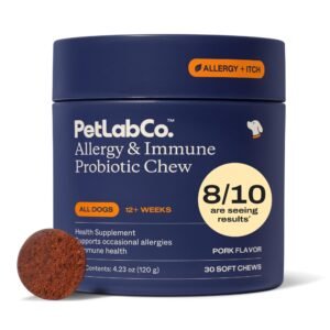 PetLab Co Allergy & Immune Probiotics Support Seasonal Allergies Gut & Digestive Health - Pork Flavor