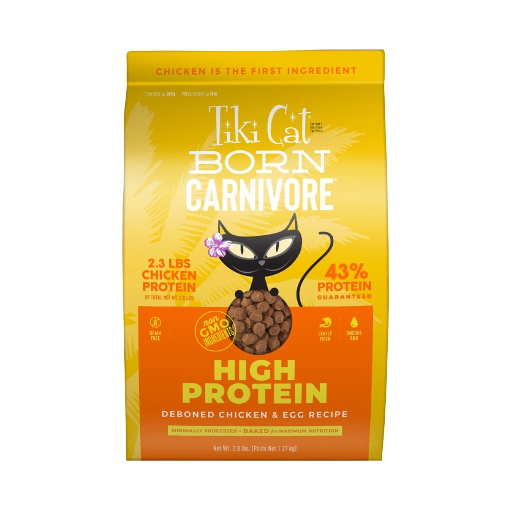 Tiki Cat Born Carnivore High Protein Dry Cat Food Deboned Chicken & Egg - 2.8 lbs