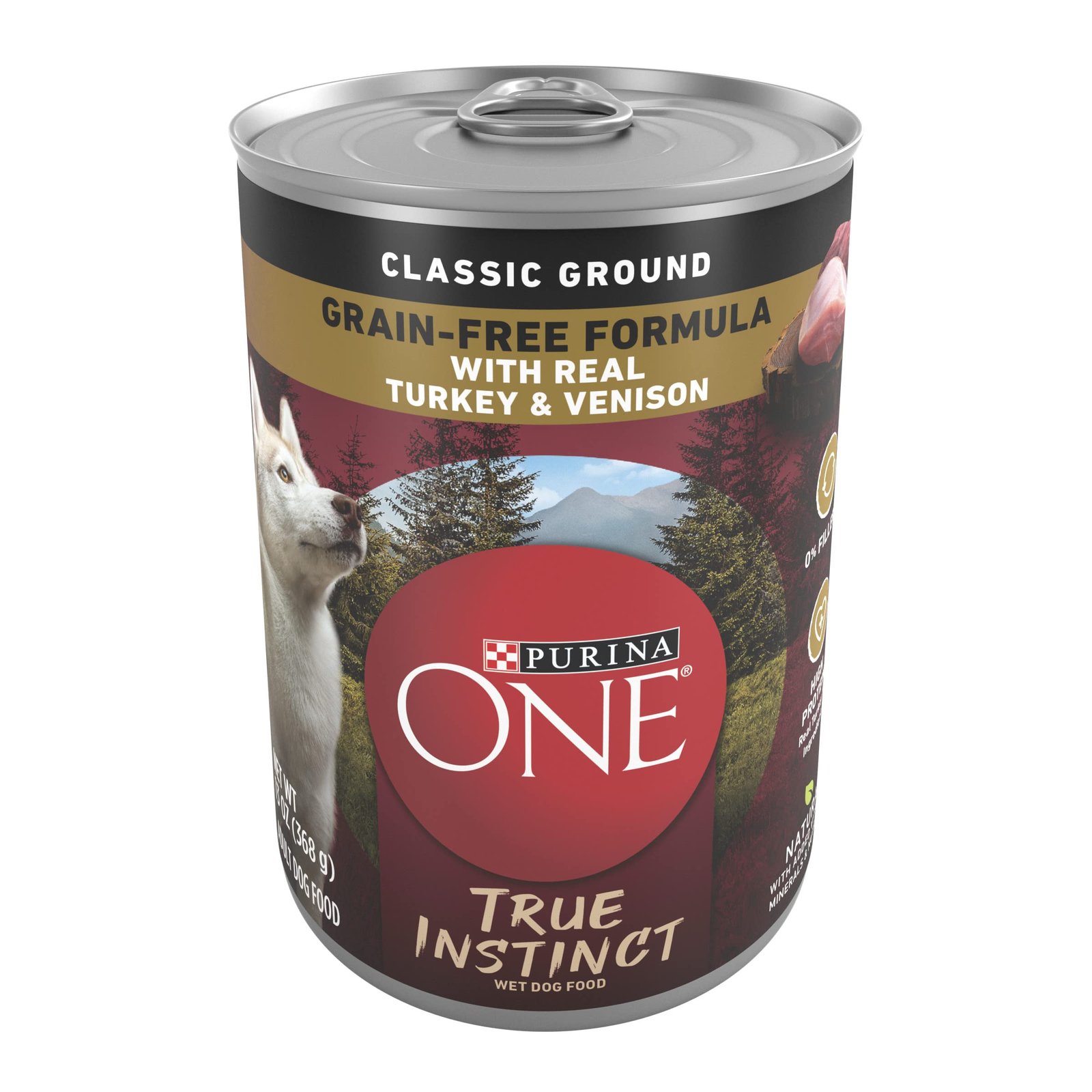 Instinct Wet Dog Food True Instinct Classic Ground Grain-Free Formula With Real Turkey And Venison High - 13 oz | Pack of 12
