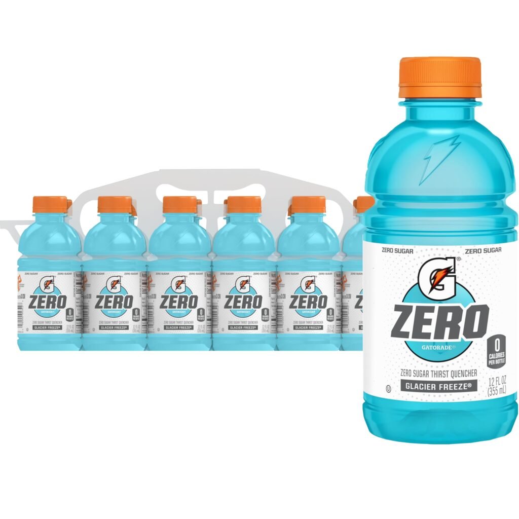 Gatorade Thirst Quencher Zero Sugar Sports Drink, Electrolytes for Rehydration, 12oz Bottles, 12 Pack