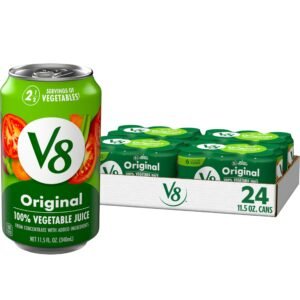 V8 Original 100% Vegetable Juice, 11.5 fl oz Can, 24 Pack